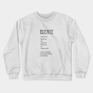 Boyboy Militia Dictionary collection (black) Crewneck Sweatshirt